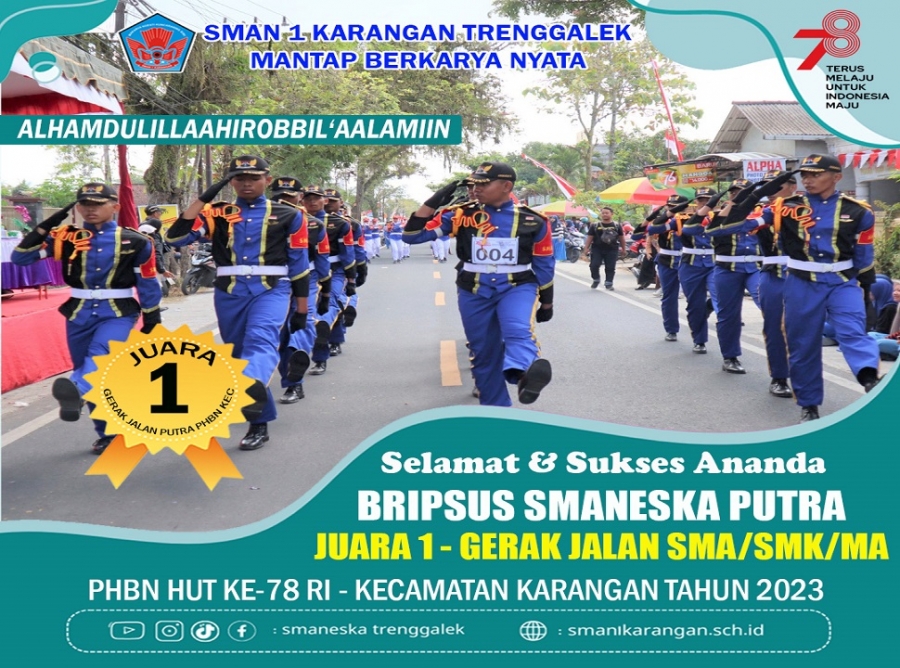 PELETON GERAK JALAN PUTRA SMANESKA BORONG KEJUARAAN