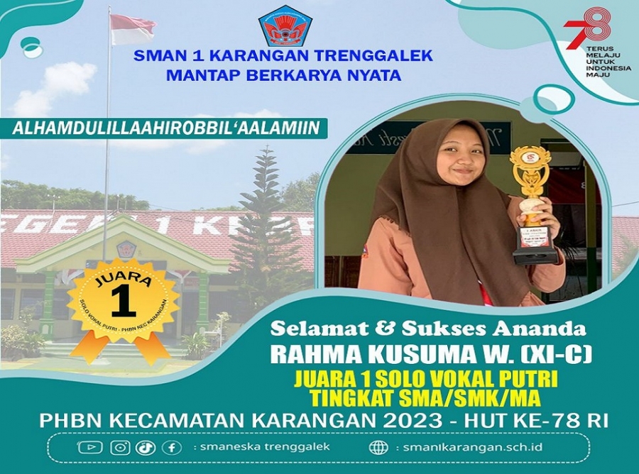 2 VOKALIS SMANESKA REBUT JUARA 1 DAN 2 PADA PHBN KARANGAN