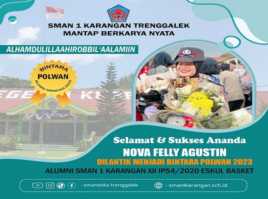 NOVA F. A. ALUMNI SMANESKA 2020 DILANTIK MENJADI BINTARA POLWAN
