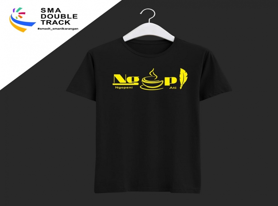 Program Double Track Multimedia SMAN 1 Karangan Mendapatkan Pesanan Kaos Sebanyak 12 Buah