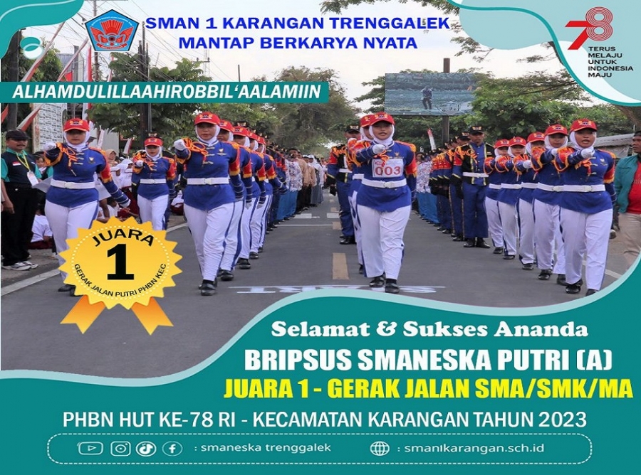 PELETON PUTRI GERAK JALAN SMANESKA BORONG KEJUARAAN PHBN