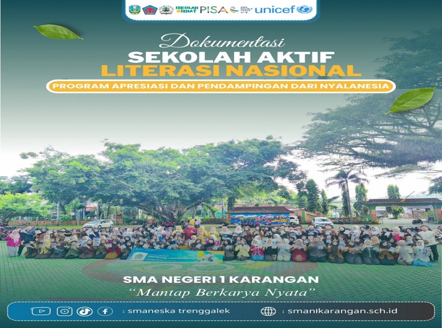 SMAN 1 KARANGAN BAGIKAN BUKU KARYA SISWA DARI NYALANESIA
