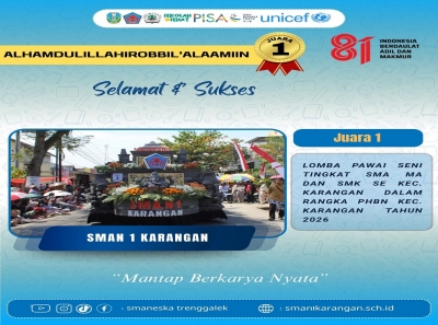 SMAN 1 KARANGAN RAIH JUARA 1 LOMBA PAWAI SENI KEC. KARANGAN