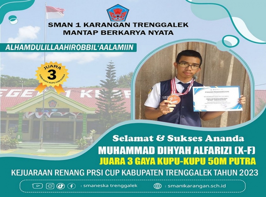 ALFARIZI (X-F) RAIH &ldquo;JUARA 3 GAYA KUPU-KUPU 50M PUTRA 2023