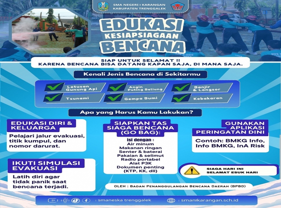 BUKAN PANIK, TAPI SIAP: SEKOLAH TANGGUH BENCANA SMAN 1 KARANGAN