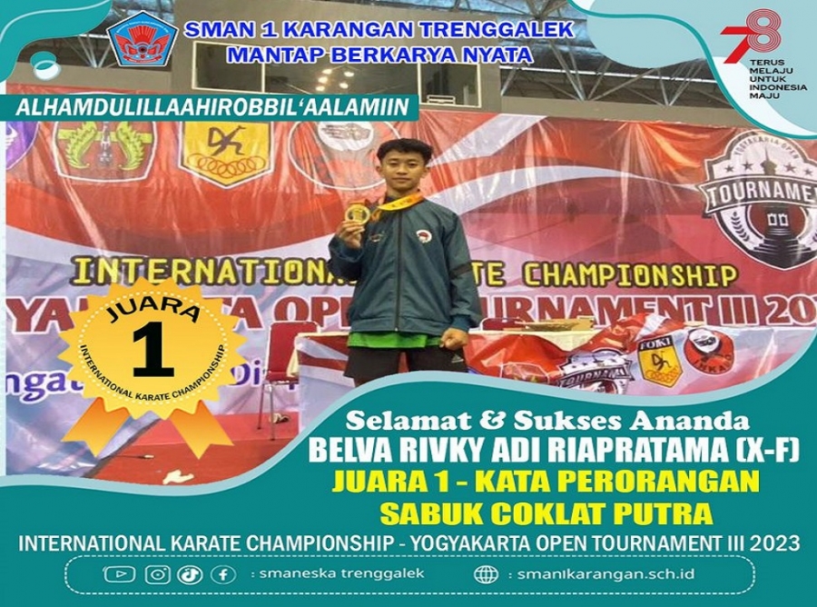 BELVA  (X-F) RAIH JUARA 1  KATA PERORANGAN JUNIOR 2023