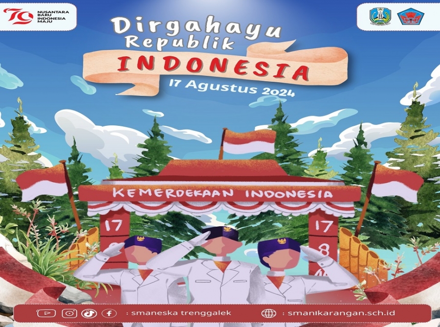 SMAN 1 KARANGAN MENGUCAPKAN SELAMAT HUT RI KE 79 TAHUN 2024