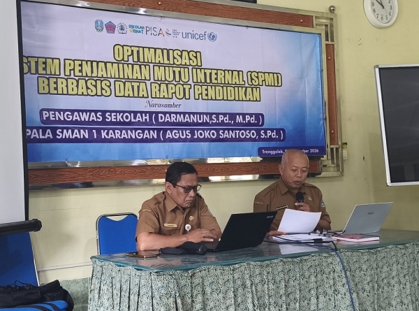 ALHAMDULILLAH WORKSHOP SPMI DI SMAN 1 KARANGAN BERJALAN LANCAR
