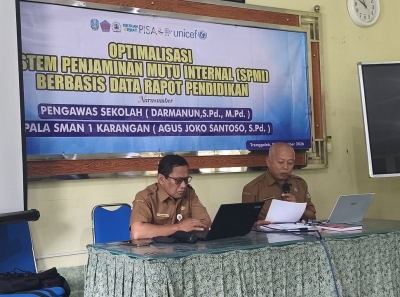 ALHAMDULILLAH WORKSHOP SPMI DI SMAN 1 KARANGAN BERJALAN LANCAR