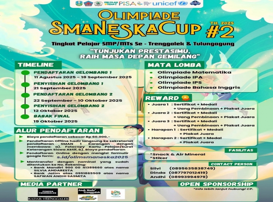 YUK IKUTI OLIMPIADE MATA PELAJARAN PADA SMANESKA CUP 2025