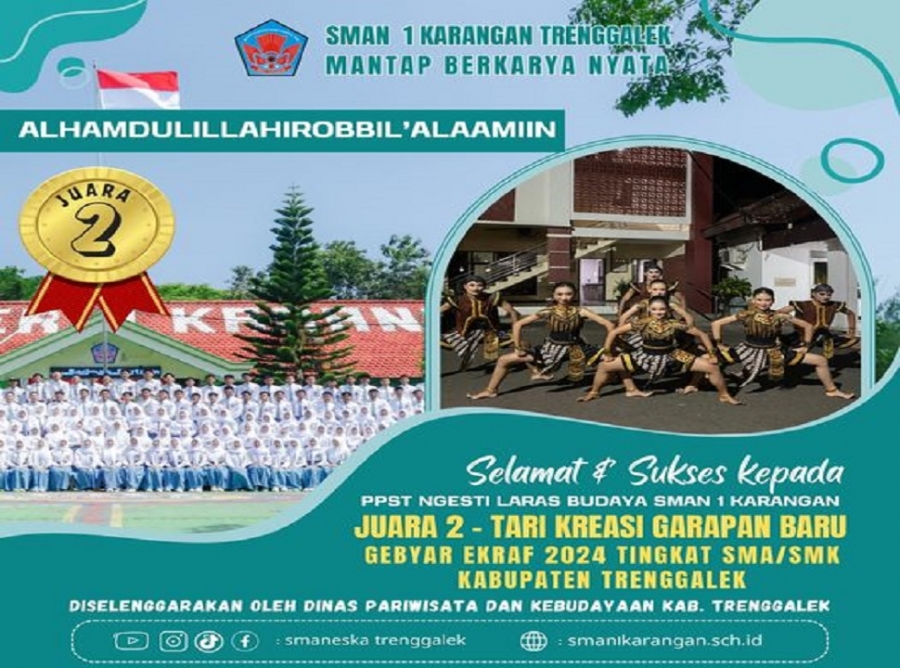 PPST NGESTI LARAS BUDAYA SMANESKA SABET JUARA 2 TARI KREASI