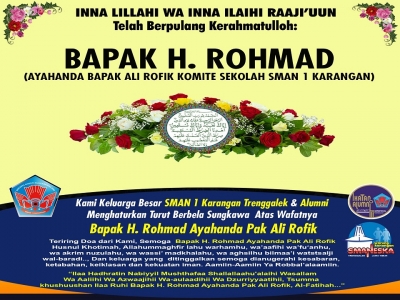 INNA LILLAHI WA INNA ILAIHI RAAJI&rsquo;UUN, TELAH BERPULANG KERAHMATULLOH