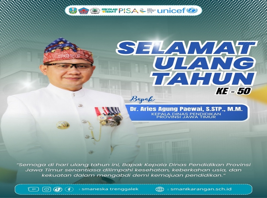 SELAMAT ULANG TAHUN KE-50 BAPAK Dr. ARIES AGUNG PAEWAI, S.STP., M.M.
