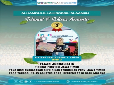 BINTANG SAKTIA SMAN 1 KARANGAN RAIH JUARA 3 FLS2N PROV JATIM 2025