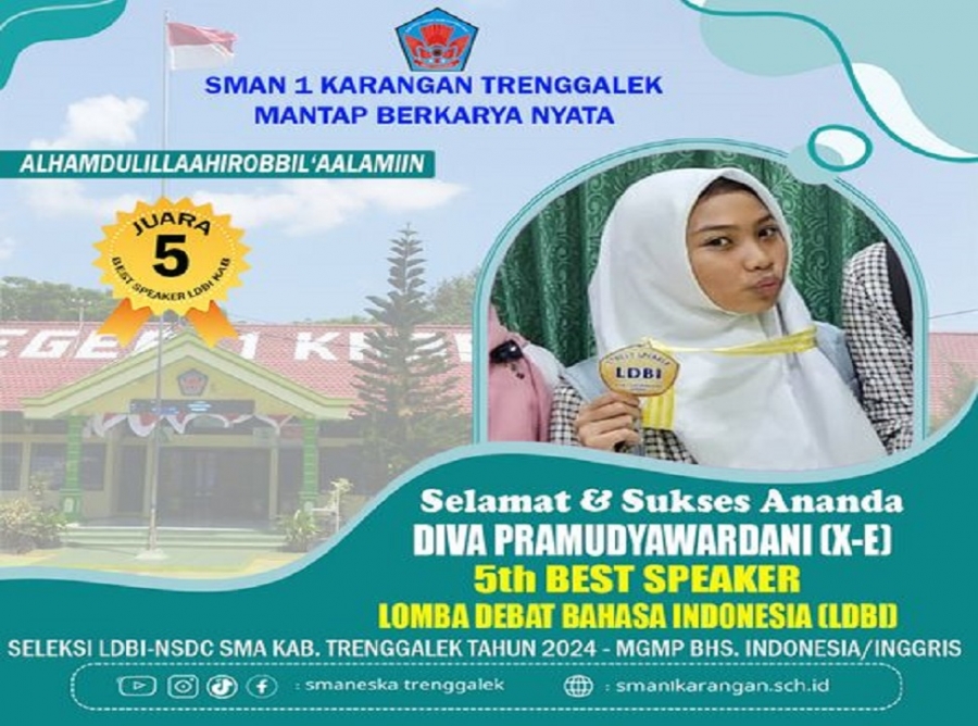 DIVA P. (X-E) SMAN 1 KARANGAN RAIH &ldquo;5TH BEST SPEAKER LDBI 2024