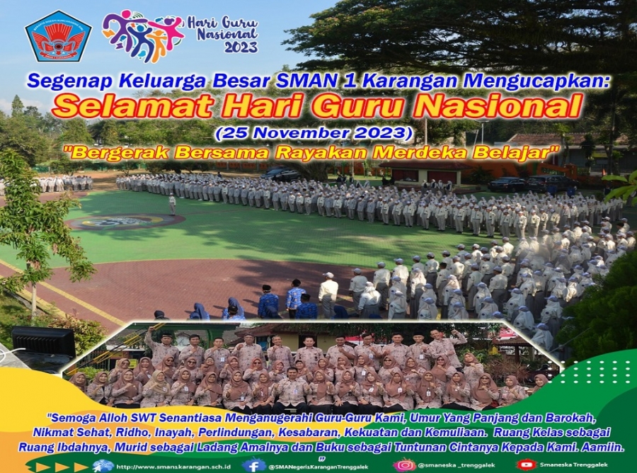 SMAN 1 KARANGAN MENGUCAPKAN SELAMAT HARI GURU NASIONAL