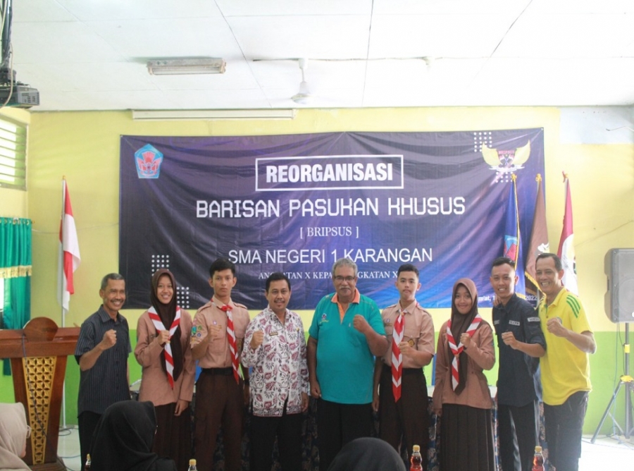 BRIPSUS SMAN 1 KARANGAN SUKSES SELENGGARAKAN RE-ORGANISASI