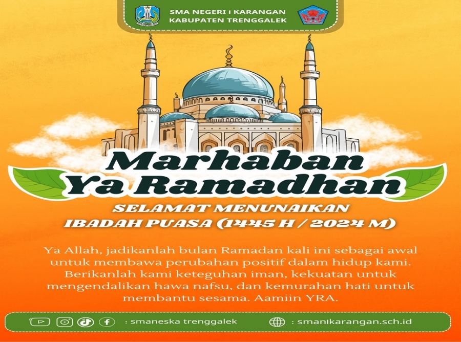SELAMAT MENUNAIKAN IBADAH PUASA RAMADHAN 1445 H