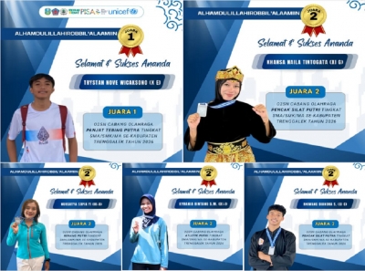 SMAN 1 KARANGAN BORONG 5 MEDALI O2SN 2026 TINGKAT KABUPATEN