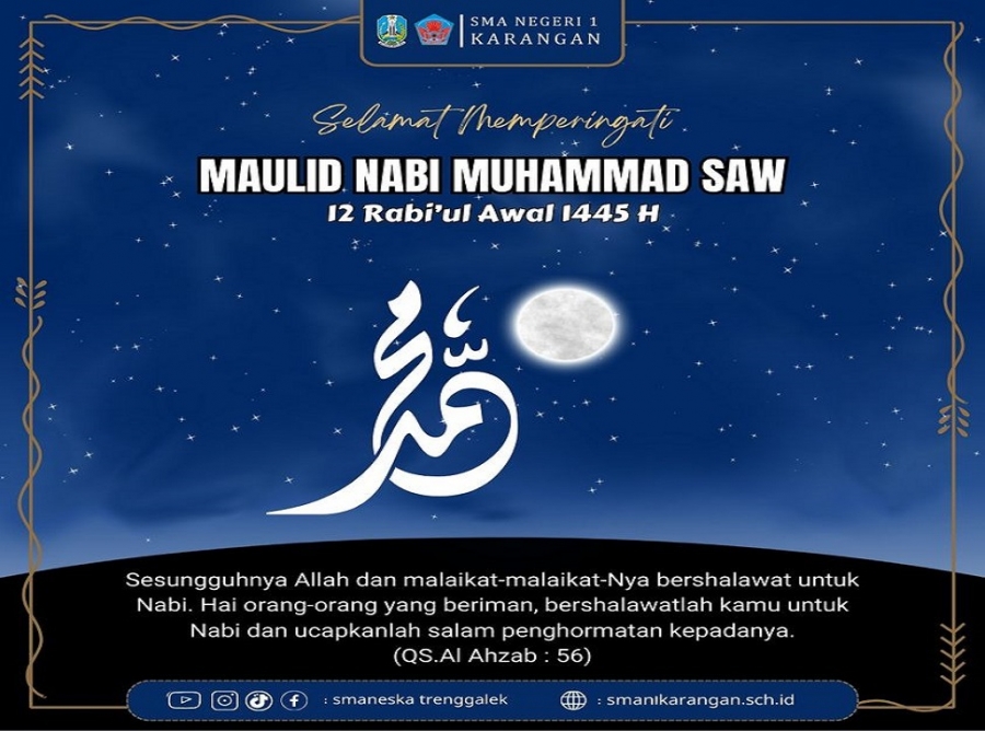 SELAMAT PERINGATI MAULID NABI MUHAMMAD SAW 1445 HIJRIAH