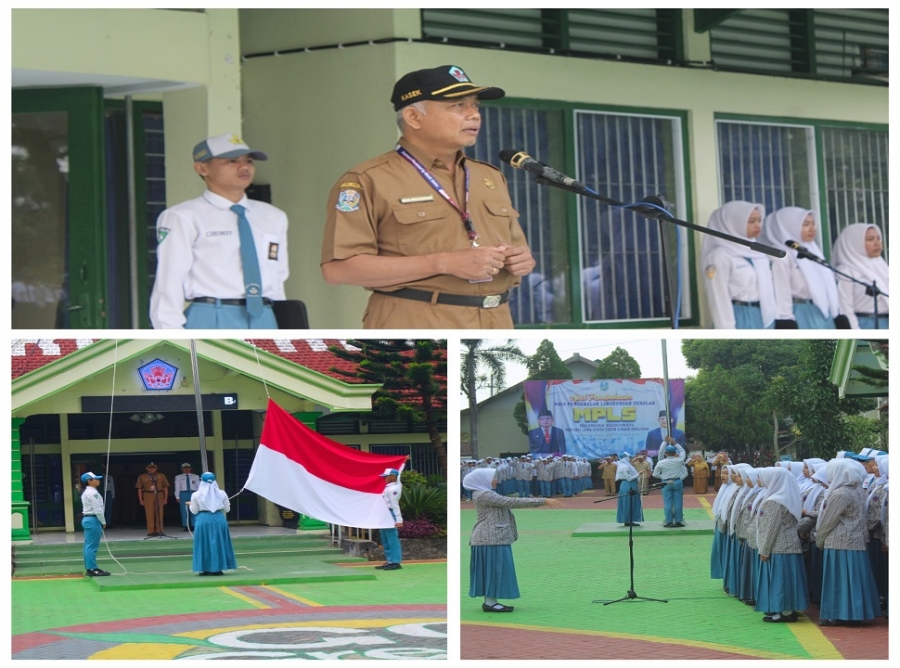 SMANESKA GELAR UPACARA BENDERA DENGAN FORMASI LENGKAP