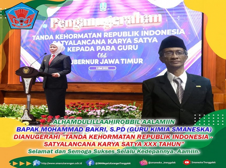 BAPAK BAKRI SMANESKA RAIH ANUGERAH SATYA LENCANA XXX