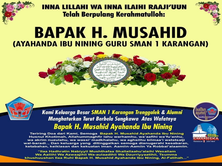 INNA LILLAHI WA INNA ILAIHI RAAJI&rsquo;UUN, TELAH BERPULANG KERAHMATULLOH