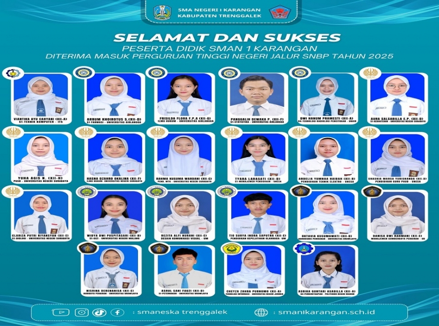 22 PESERTA DIDIK SMANESKA LOLOS SNBP 2025 DI PTN PILIHAN
