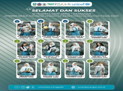 12 PESERTA DIDIK SMAN 1 KARANGAN DITERIMA MASUK POLTEKKES