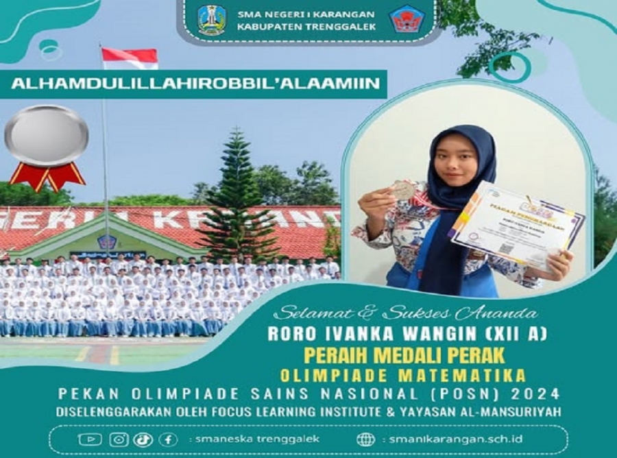 RORO IVANKA XII-A SMAN 1 KARANGAN RAIH MEDALI PERAK (POSN)