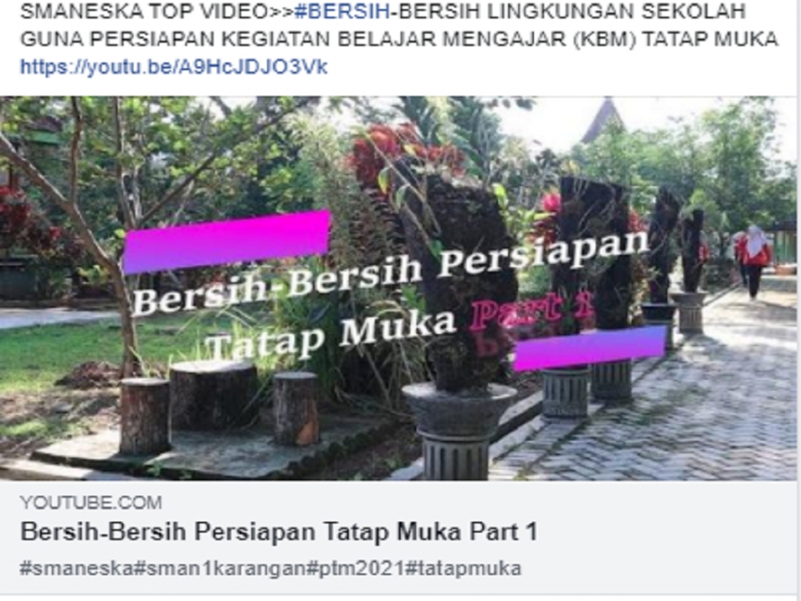 BERSIH-BERSIH LINGKUNGAN SEKOLAH PERSIAPAN KBM